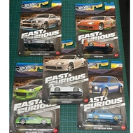 New Brian R34 Set FnF Hot Wheels Fast and Furious Set Mitsubishi Eclipse Nissan Silvia 515 Toyota Su