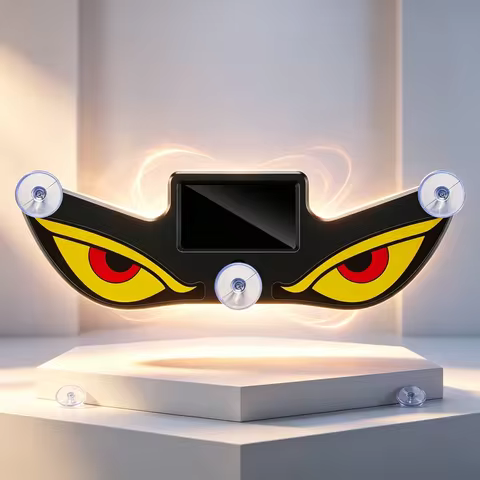 360° Dynamic Devil Eye Solar Warning Light IP65 Waterproof Car LED Decor Lamp