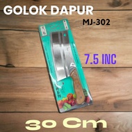 GOLOK DAPUR UNTUK SAYUR DAN DAGING 7.5INC GAGANG KAYU MJ-302 S5104