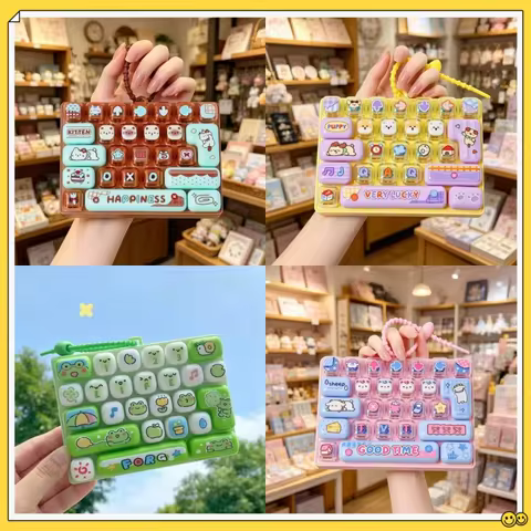 Clicker Kicap Keycap Clicker Keychain Key Cap Stress Releasing Charm Keyboard Key Caps 26-keycap Gia