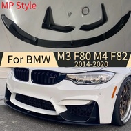 4pcs For BMW M3 F80 M4 F82 MP Style 2014-2020 High Quality Front Bumper Lip Splitter Diffuser BodyKi