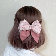 珊瑚紅 / 多層打結蝴蝶結垂式鯊魚夾 髮圈 彈簧夾 髮梳 鴨夾 邊夾
