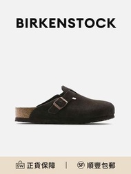 BIRKENSTOCK Boston棕色男款 麂皮EVA拖鞋[平行進口]