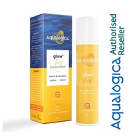 Aqualogica Glow+ Dewy Sunscreen SPF 50 PA++++ with Papaya & Vitamin C | UVA/B & Blue Light Protectio