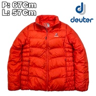 J112 Outdoor Deuter Winter Orange 700FP Thick Goose Down Jacket Winter Hiking Mountaineer