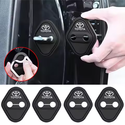 2/4Pcs Car Silicone Door Lock Cover Protect Buckle Cover Auto Accessorie For TOYOTA Corolla Auris Pr