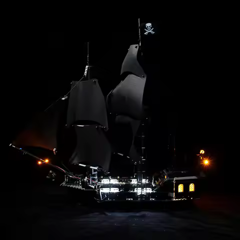 Led Light Kit for LEGO Pirates of The Caribbean Black Pearl 4184 Compatible 16006 with Lamp Ideas No