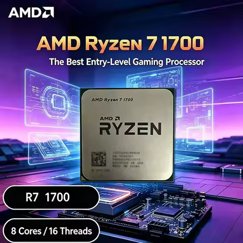 AMD Ryzen 7 1700 Socket AM4 R7 1700 3.0 GHz Eight-Core Sixteen-Thread CPU Processor 65W YD1700BBM88A