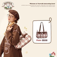 กระเป๋าถือสะพายไหล่แบบลำลอง Vanwalk Farm Series น้ำหนักเบา กระเป๋าถือแบบสะพายข้าง กระเป๋าเดินทาง กระ