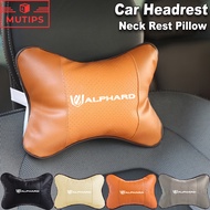 Toyota Alphard Car Headrest Neck Rest Pillow Car Seat PU Leather Cushion Pillow For Alphard 40 30 20
