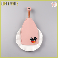 Lofty กระเป๋ากุญแจแบบดึงออกได้ลายอะนิเมะสีขาว,เคสใส่กุญแจเก็บของความจุขนาดใหญ่กระเป๋าจัดระเบียบพวงกุญแจกุญแจรถเคสคอมพิวเตอร์ PU