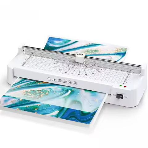 Household A3 Laminator with Built-in Cutter – 2-in-1 Plastic Sealing Machine