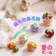 [Ready Stock] Hairy Kids Memories Collection Box | Transparent Cat Hair Charm Cute Fruit Shape Pet C