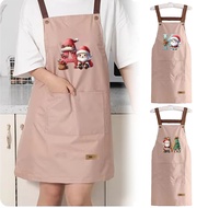 Apron Epron Garden Beautiful Standard Portable Chef Christmas Print Set