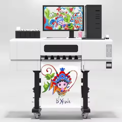 New A3 Integrated UV Ink Flatbed Printer DTF A1 Crystal Label Coil 60CM Double Head AB Film Label La