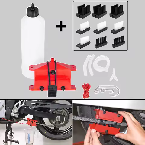 Motorcycle Chain Cleaning Machine Kit for Yamaha R7 R1 Tools for Ducati Panigale V2 for Honda Africa