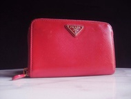 輝煌年代 OLD ERA _早期二手老包義大利製PRADA中型皮夾(桃紅色)