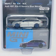 MiniGT No. 574-MJC Audi ABT RS6-R Navarra Blue Metallic LHD/USA Blister Packaging