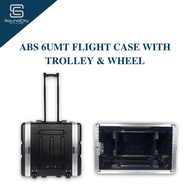 ABS 6UMT Flight Case With Trolley & Wheel Equipment Rack ABS 6U Case