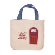 Kusuguru Japan 保溫袋 午餐袋 內層保溫鋁箔 敲敲門款 米黃色