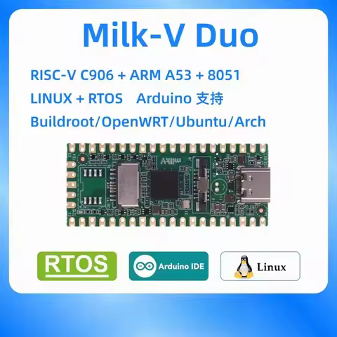 Milk-V Duo C906 Computing Board – RISC-V ARM A53, Linux + RTOS, Compatible with CV1800B SG20