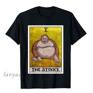 Gildan Kawaii Th Stinky Meme Tarot Card Uh Oh Stinky Monkey Tshirt Funny Graphic Tshirts T Shirt Men 100% cotton