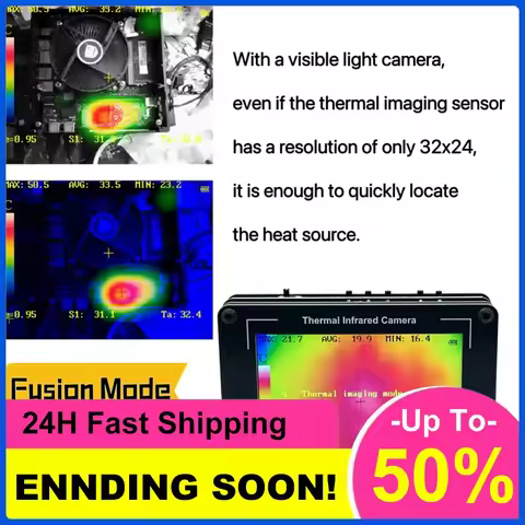 3.5 Inch Thermal Infrared Camera -40-450℃ Measurement 32x24 Pixel Infrared Thermal Imager Thermal Ca
