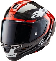 Helm Motor Full Face -  Alpinestars R10 Carbon Element Red Original