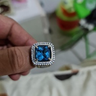 Natural London Blue Topaz, No Treatment, Memo CGL.