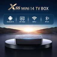 กล่องรับสัญญาณทีวี 2025 เครื่องใช้ไฟฟ้าในบ้าน Smart Bluetooth HD TV Box X88 mini 14
