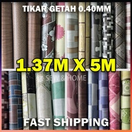 Tikar Getah Quality Lantai 4.5 Kaki Tebal 0.40mm 1.37M x 5M PVC Flooring Roll Segulung Ready Stock