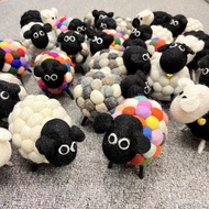 Home Accessories Ornaments Wool Felt Lamb Ornaments Cute Cute Cute Lamb Sheep Baa Baa Doll Black Col