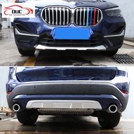 2pcs For BMW X1 F48 2020-2021 Car Accessories Modeling ABS Chrome Front Rear Bumper Diffuser Protector Guard Skid Plat