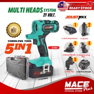 Joustmax Lino 5 In 1 Multi Head Cordless Combo Set Drill Attachment Jig Saw Multi Tool Mouse Sander 