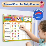 D-FantiX Reward Chart for Kids - Pad with 27 Chore Charts, Magnetic Behavior Chart for Kids at Home,