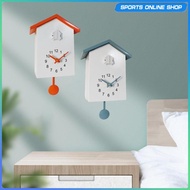 [Beauty] Cuckoo Wall Clock, Birdhouse Minimalist Modern Clock Pendulum, Wall Mounted Or Desk/Shelf Standing Clock Art for Home Living Room Office Decor