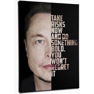 Large size Motivational Wall Art Elon Musk Poster 24x36 Positive Quotes Wall Decor Living Room Home