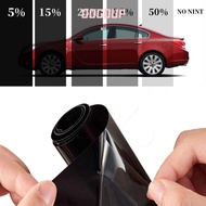 【Ready stock❤】_GOGUVO 1Roll 50x3m Car Foils, Heat UV Block Scratch Resistant Window Tint Film, Durable VLT 1%-50% Solar UV Protection Black Glass Sticker Windshield