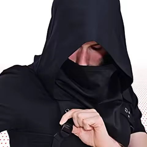 Medieval Assassin Hooded Cloak Cyberpunk Cowl Cape Adult Cosplay Costume Pagan Warrior Accessory Dai