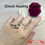 Gold/375k Gold Ring/8K Gold Ring/Korean Ring/Women's Gold Ring/Real Gold Ring