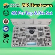 60Pcs Hand Tap & Round Die Set Box Material : Metal Material : Carbon Steel Hand Tap & Round Die Siz
