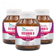 [แพ็ค 3 ขวด] Vitamin B Complex วิตามินบีรวม ไบโอเธนทิค Biothentic Vitamin B1 B2 B3 B5 B6 B7 B9 B12 ว