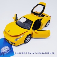 Ferrari 458 Italia 1:32 Diecast Car Models Pull Back Series with Light Sound