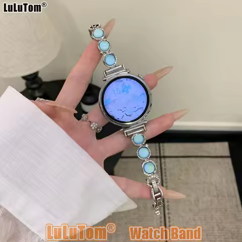 Aurora Bead Watchband for Samsung Galaxy Watch 8 Ultra 2 7 6 5 4 44/40mm Metal Straps Huawei GT5 Pro