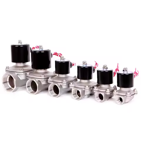 DN15 DN20 DN25 DN50 Electric Solenoid Valves Water Normally Closed 2-way Stainless Steel 1/2" 3/4" 1
