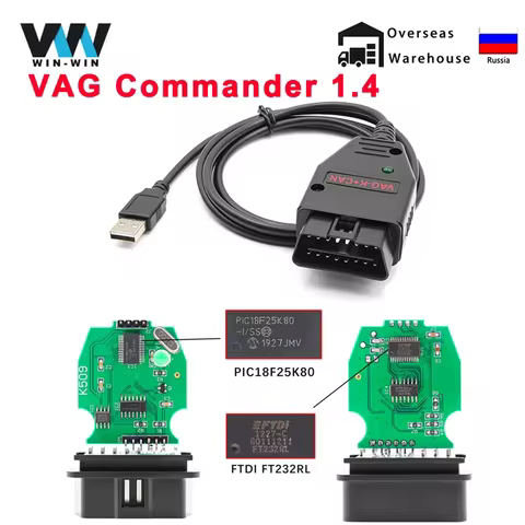 VAG K CAN Commander 1.4 for VW/AUDI K+CAN FTDI PIC18F25K80 OBD 2 OBD2 Auto Car Diagnostic Tools Inte
