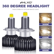 HLXG 360 Turbo H7 LED H1 lamp bulb CSP super High lumen 9005 9006 HB3 HB4 12V 6000K 3000K 4300K Auto