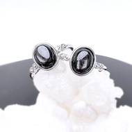 放光。戒指 半銀 避邪 極度招財 有光 l 金運石 黑銀線 l