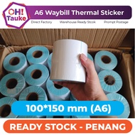 Stiker Waybill AWB A6 Waybill Thermal Sticker Courier Consignment Label Sticker 100x150mm