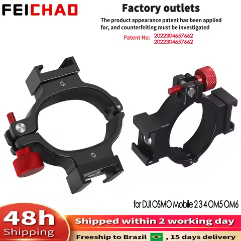 Gimbal O Ring Extension Clip Cold Shoe Adapter 1/4 Rosette Gear for DJI OSMO Mobile 2 3 4 OM5 OM6 OM